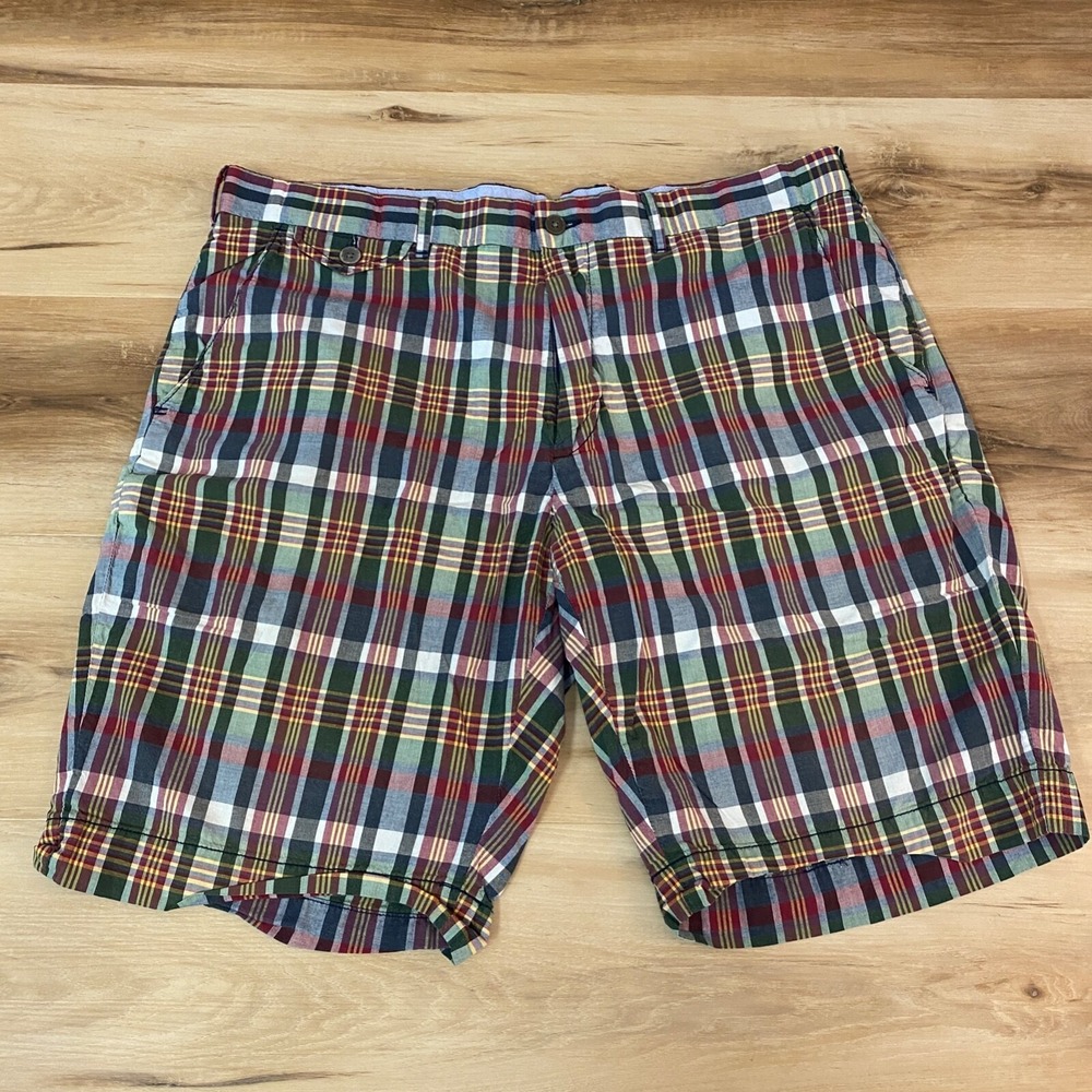 Polo Ralph Lauren Shorts Men 36 Madras Plaid Cotton Classic Multi Vintage Preppy